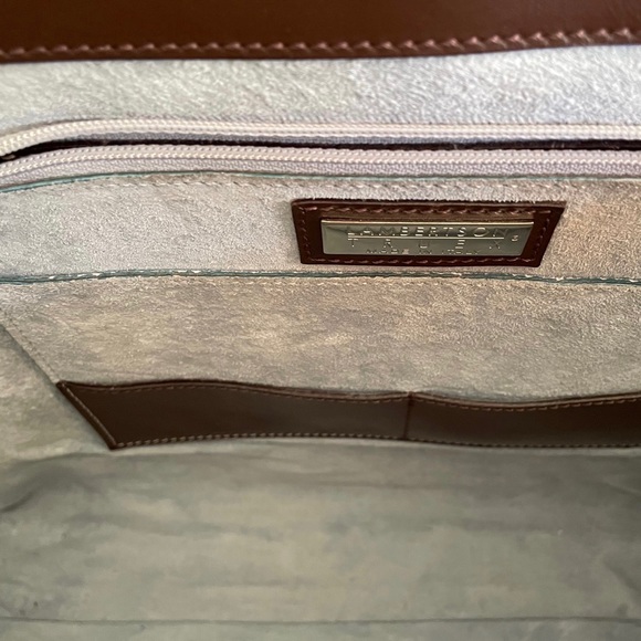 Lambertson Truex Boxcar Brown Python Handbag. - Picture 5 of 5